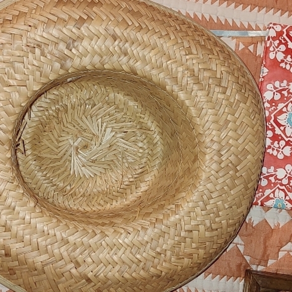 Straw Hat with Floral Band - Picture 6 of 6